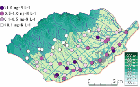 硝酸態窒素濃度分布図